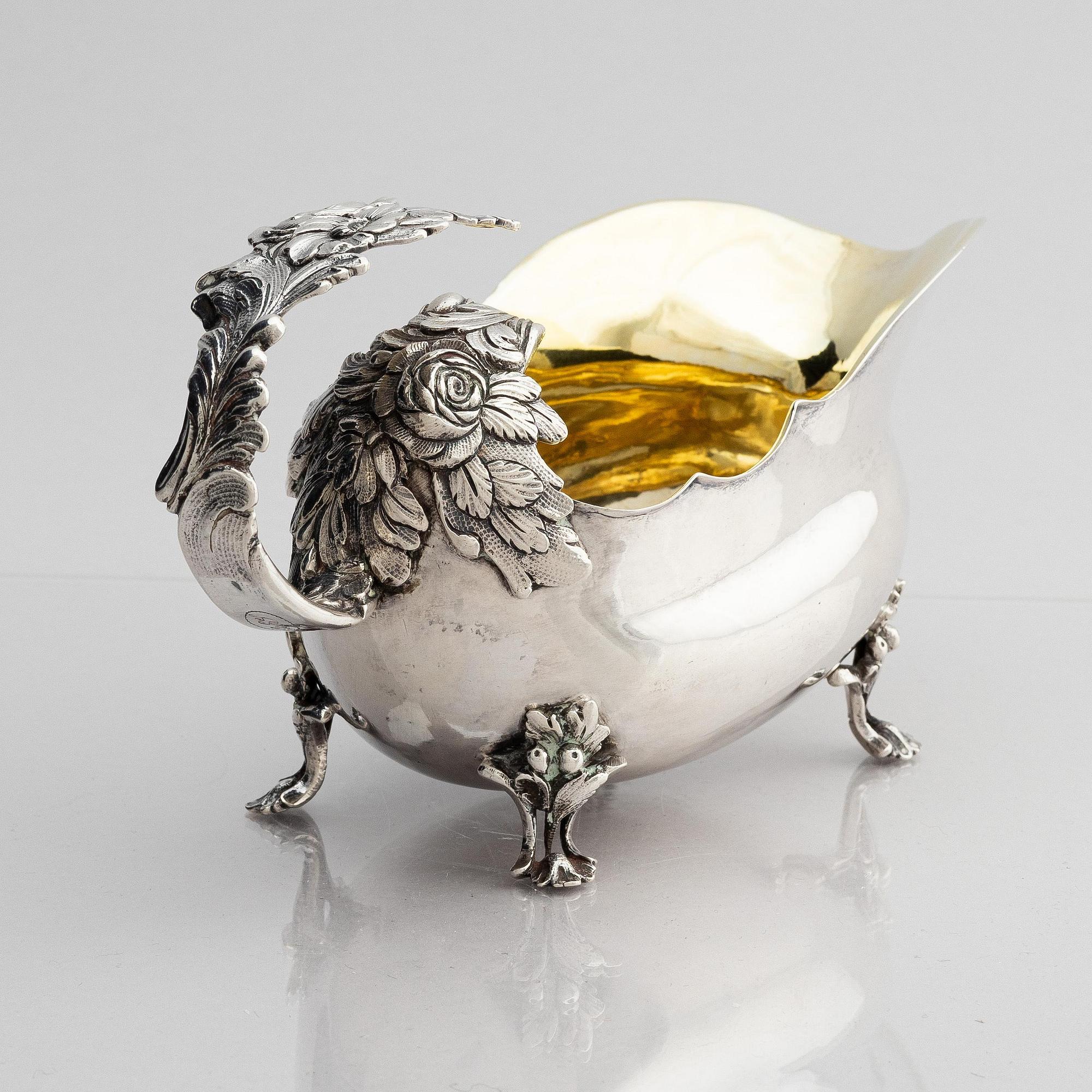 A Swedish 18th century silver cream-jug, mark of Pehr Zethelius, Stockholm 1771.