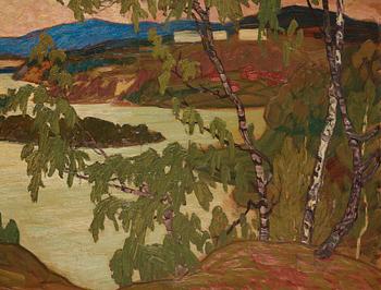 Helmer Osslund, "Vårstämning, Sollefteå" (Spring in Sollefteå, landscape from the northeast of Sweden).