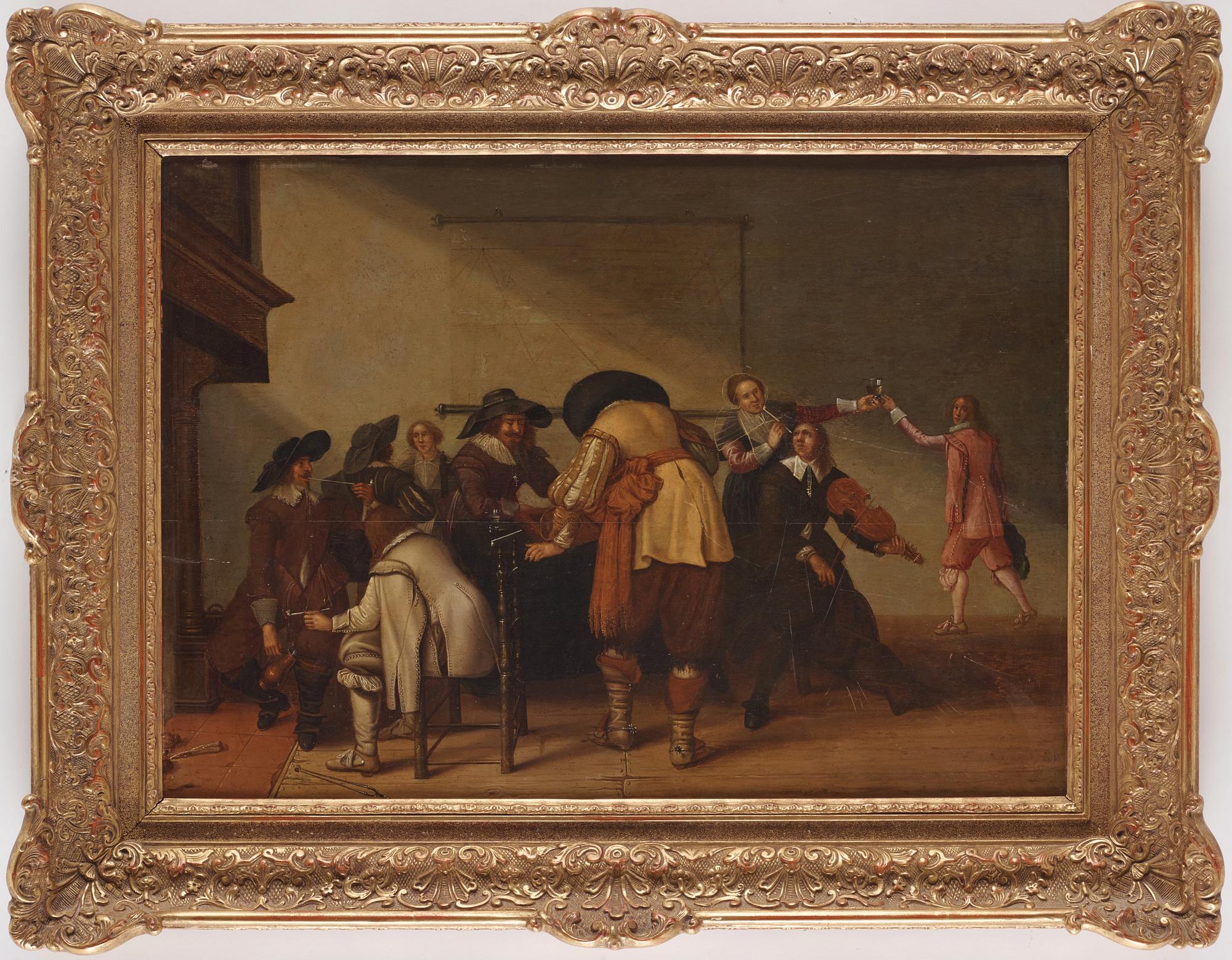Jan Olis Attributed to, Smoking Company.