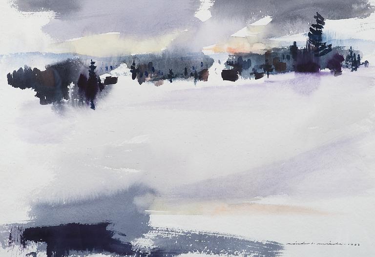 Nandor Mikola, WINTER LANDSCAPE.