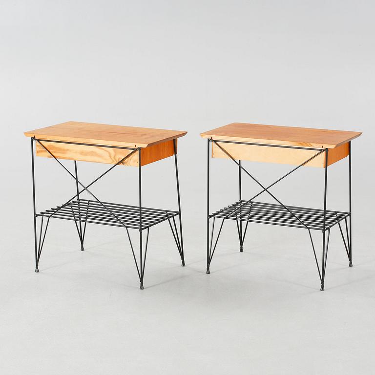 A pair of 1950/60s bedside tables.