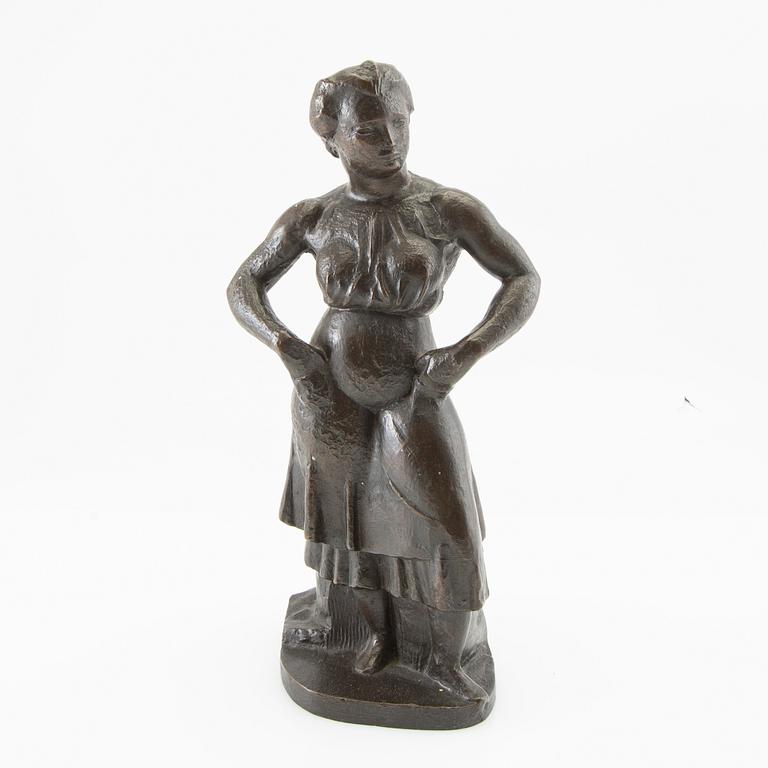 Manuel M Hugué Manolo, sculpture "Paysanne".