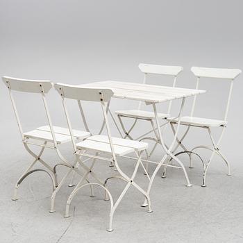 Trädgårdsbord, Grythyttan, samt stolar, 4 st, Byarum.