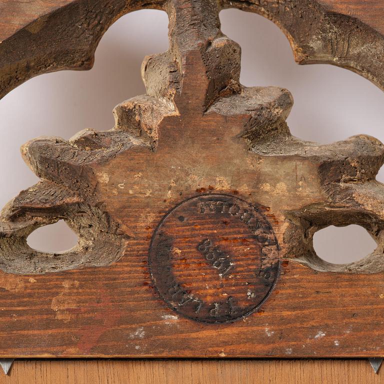 A pair of giltwood one-branch girandole mirrors by JP Larsson.