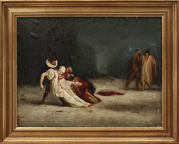 OKÄND KONSTNÄR, olja på duk, 1800-tal.