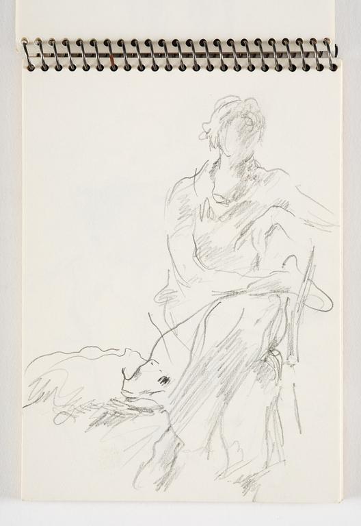 Lotte Laserstein, 4 skissböcker med blyertsteckningar.