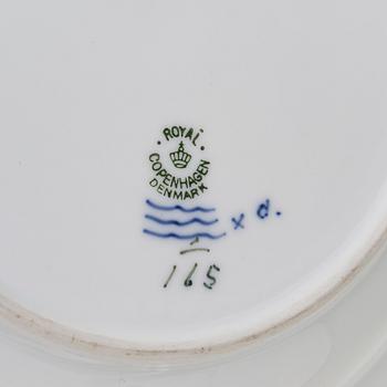 An 8-piece porcelain "Musselmalet", Royal Copenhagen, Denmark.