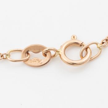 18K gold necklace with opal.