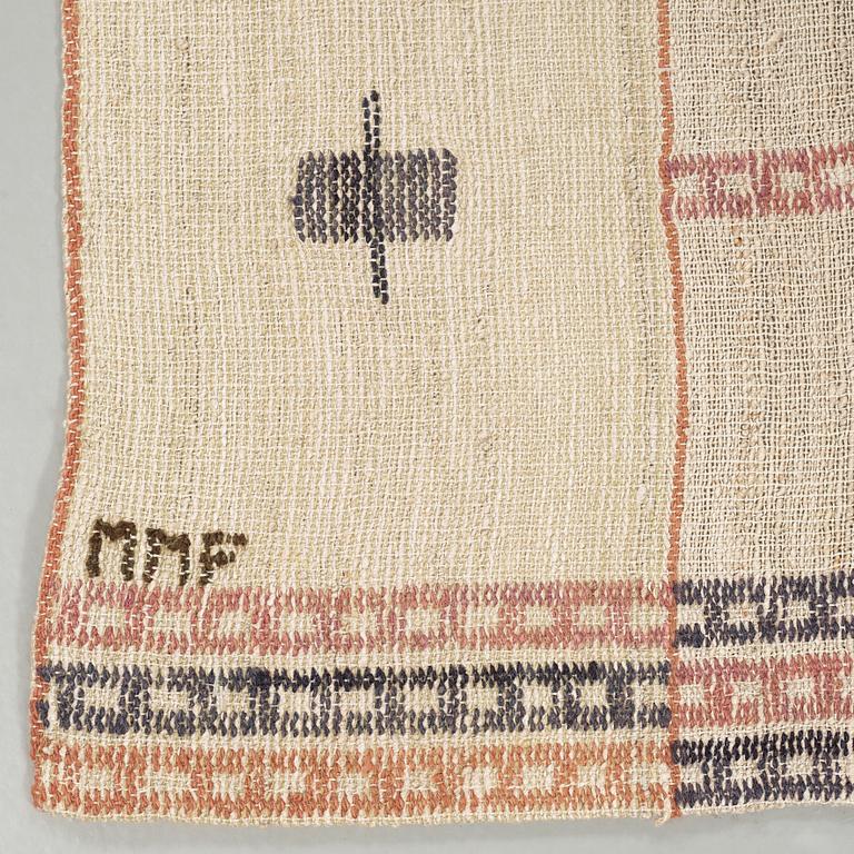 Märta Måås-Fjetterström, A DRAPE, "Gul våd", flat weave, 212,5 x 114,5 cm, signed MMF.