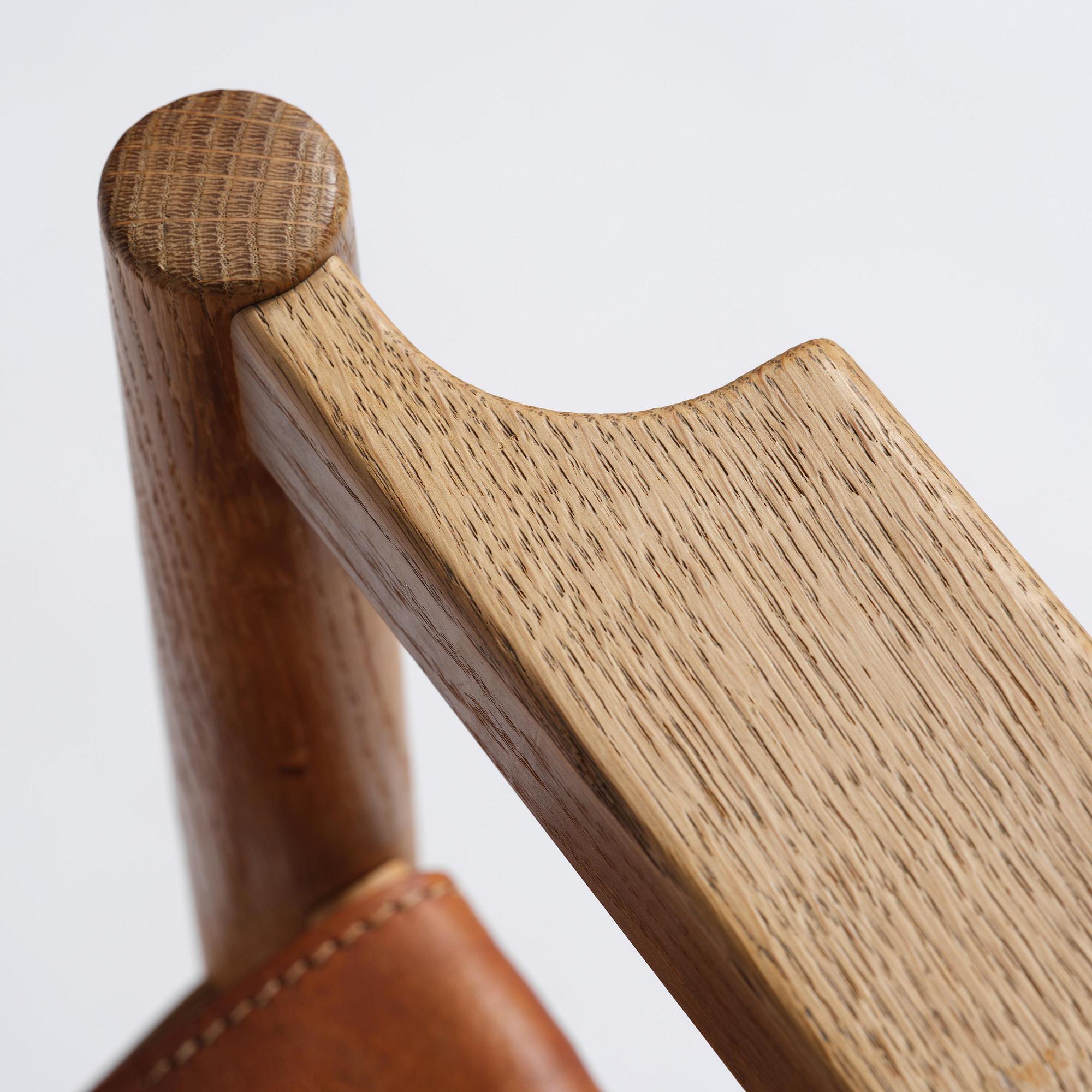 Børge Mogensen, a set of eight "Jagtspisestol"/"Spanish Dining" chairs model 3237 & 3238, Fredericia Stolefabrik, Denmark.