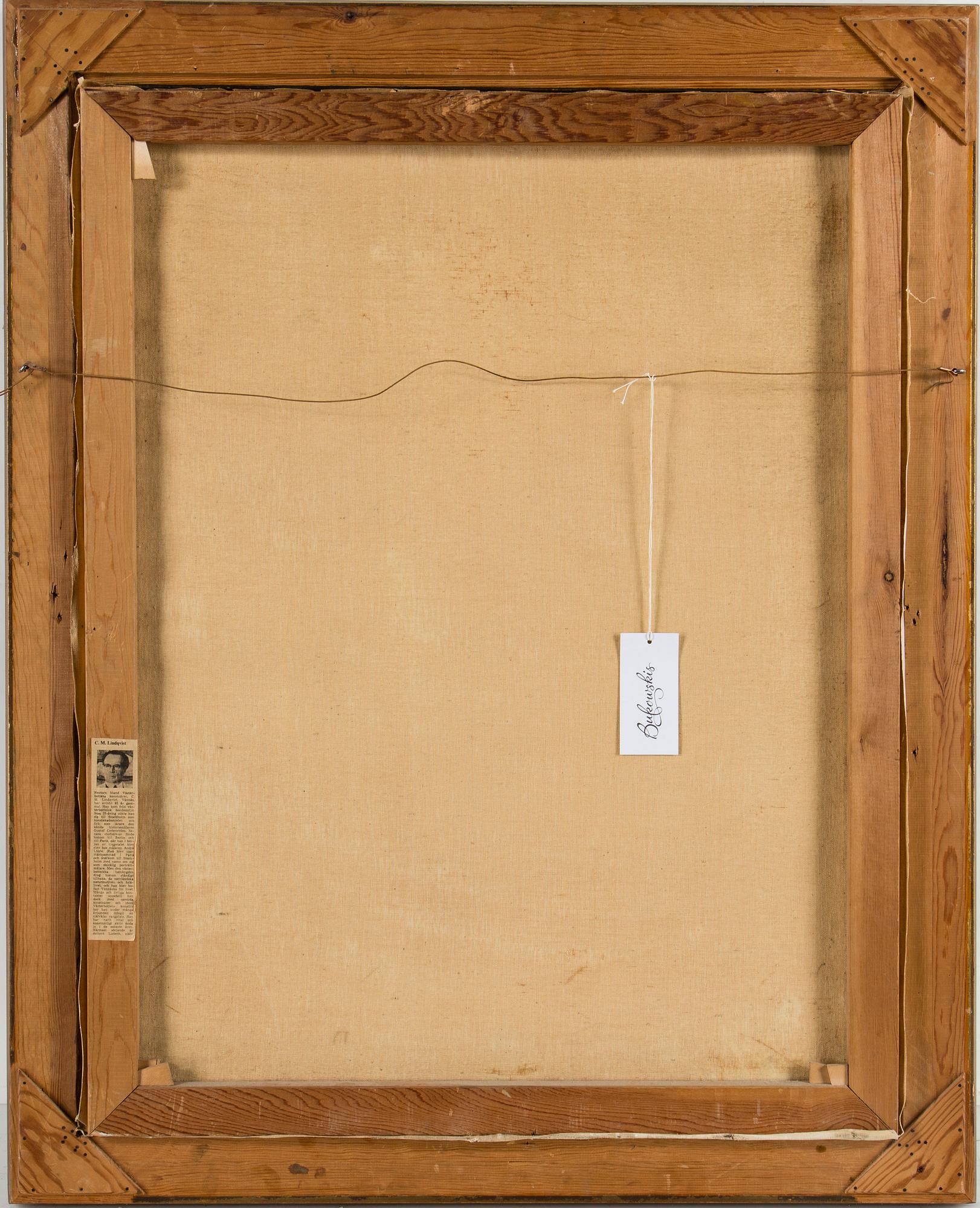 Carl Magnus Lindqvist, an oil on canvas. Signed.