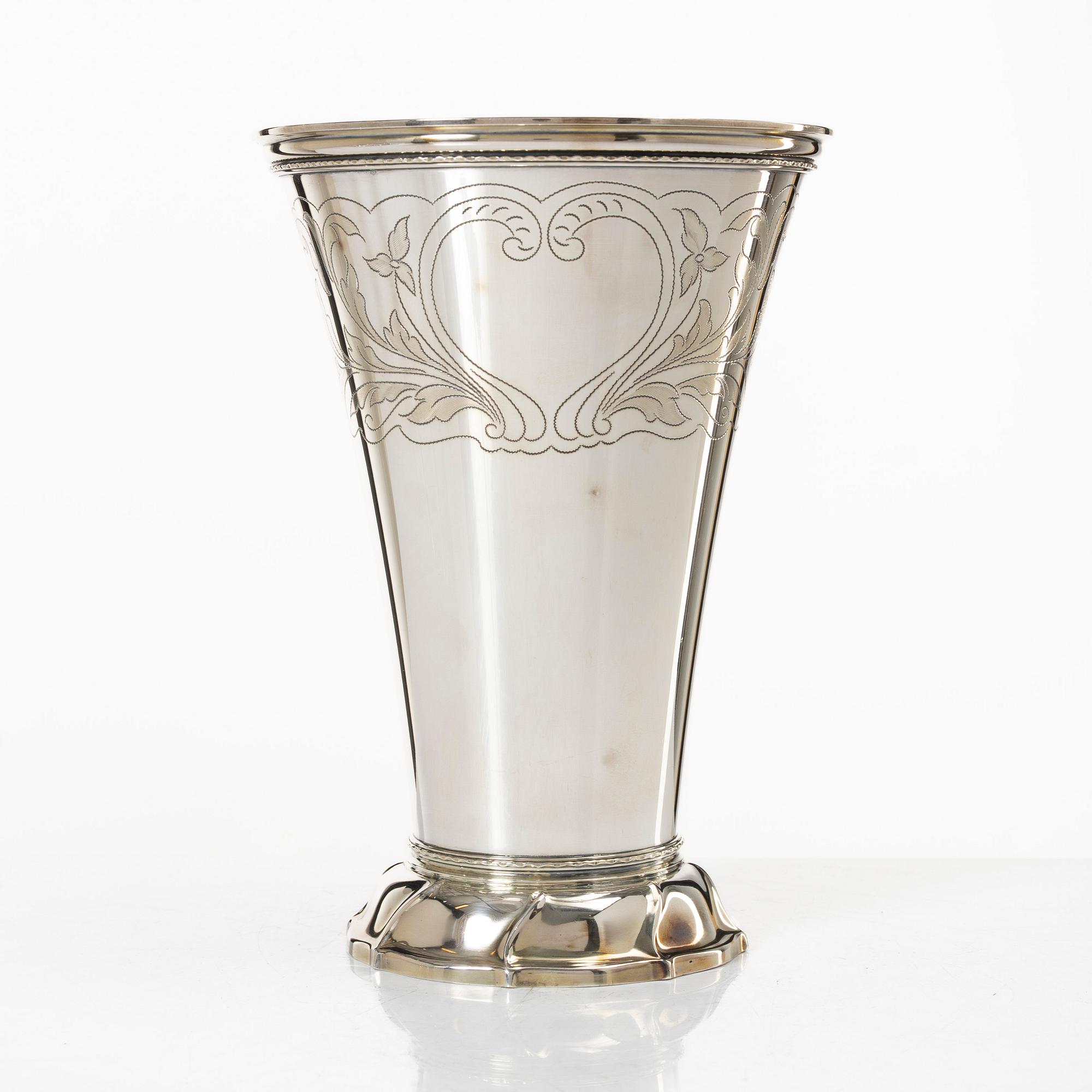 Cup, silver, GAB, Stockholm, 1948.