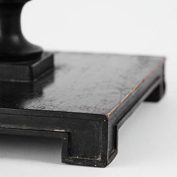 Anna Petrus, a pewter top tray table on a base by Uno Åhrén, executed in her studio, Stockholm, ca 1922-25.
