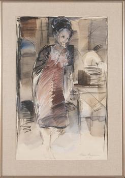 Mauri Heinonen, mixed media on paper, signed and dated -64.