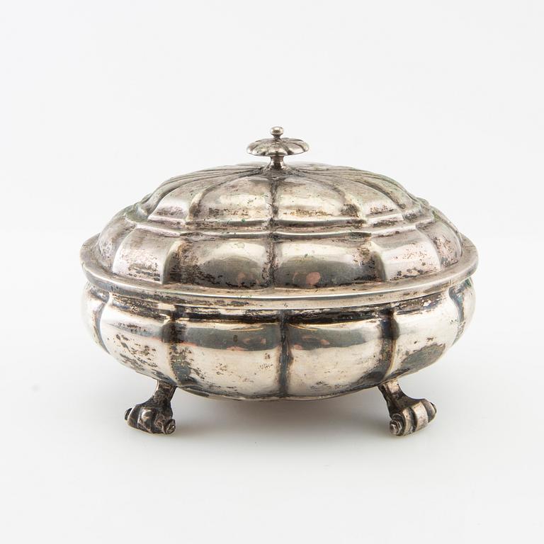 Sugar box Rococo silver mid-18th century.