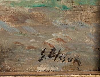GOTTFRID OLSSON, olja på pannå, signerad.