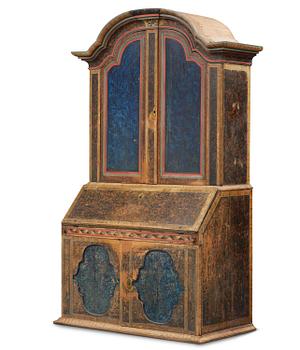 226. A polychrome-painted folk art cabinet from Värmland, Sweden, dated 1818.