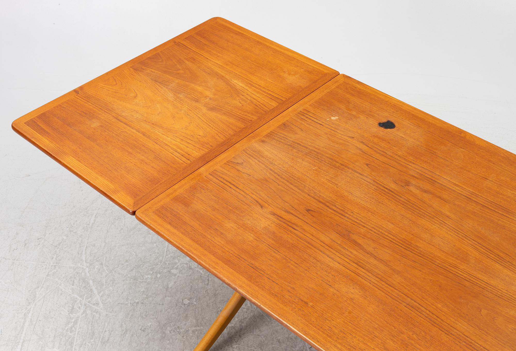 Hans J. Wegner, Dining table with leaves, 'AT-304', Andreas Tuck, Denmark, 1950s-60s.
