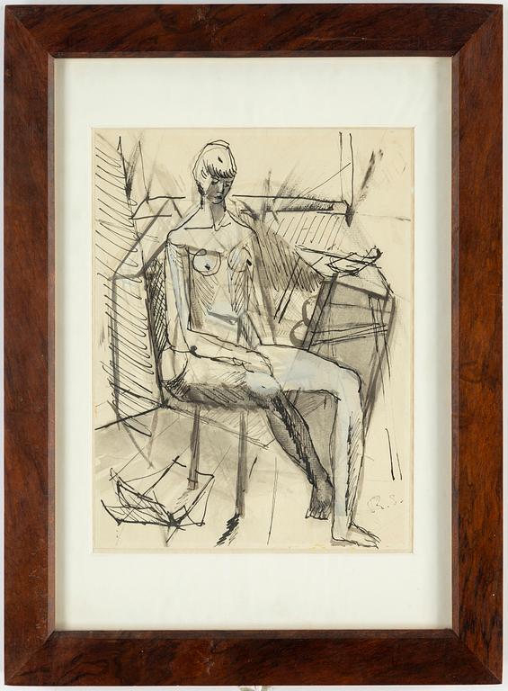 RAGNAR SANDBERG, ink and gouache, signed.