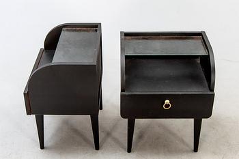 Sängbord, ett par, 1950-tal.