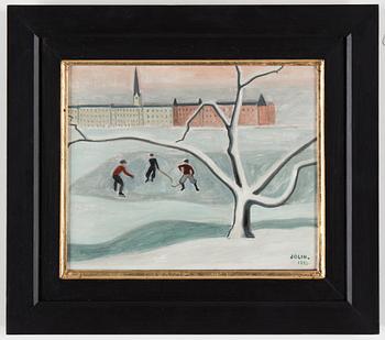 Einar Jolin, Bandy players on ice.