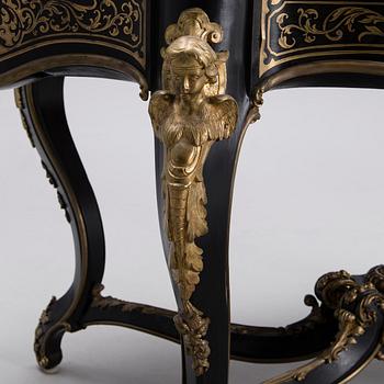 TABLE, Boulle style, late 19th century.