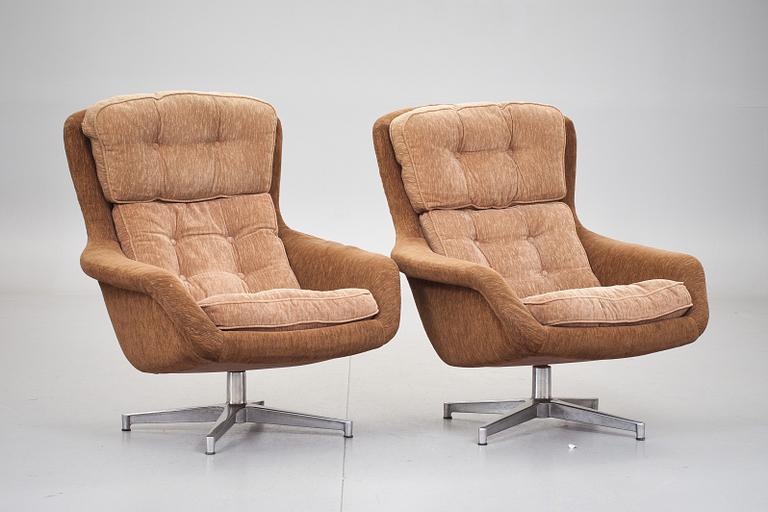 FÅTÖLJER, ett par, Dux, 1960/70-tal.