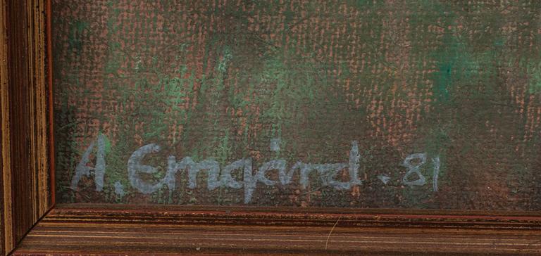 ANDERS EMGÅRD, olja och tempera på duk, signerad, a tergo daterad -81.