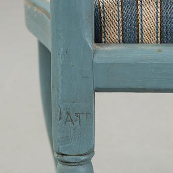 Eleven Swedish Rococo 18th century chairs.