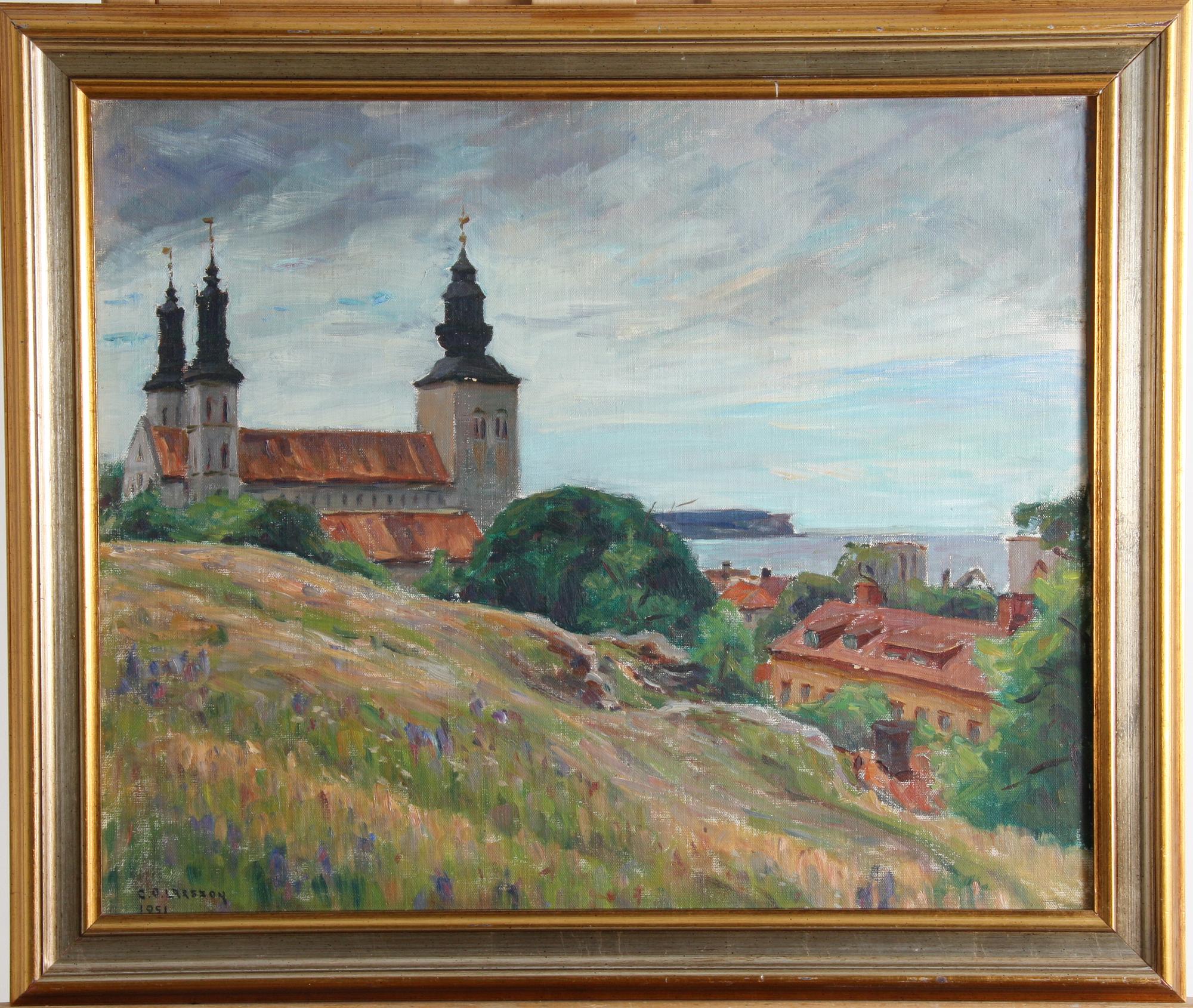 LARSSON, C O , olja på pannå, sign o dat 1951.