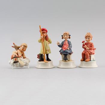 FIGURER, 4 st, porslin, Goebel, Tyskland.