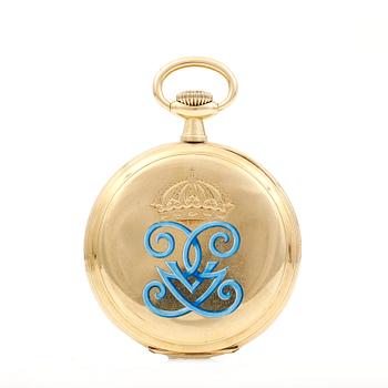 KUNGLIGT GÅVOUR, guld 18K, 1900-talets första hälft. Vikt tot ca 77 gram.