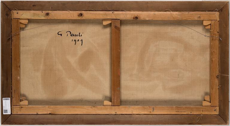 GEORG PAULI, oil on canvas, signed nad dated 1909 verso.