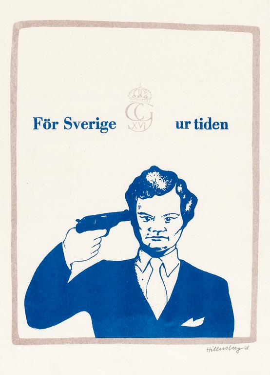 Lars Hillersberg, "För Sverige ur tiden, 1968", "Hommage, 1968", "Bröderna Victor, 1965", "Frihetsgudinnan 11 september".