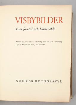 BÖCKER, 3 vol, bla "Grönsö, hemmet i ett stort uppländskt herrgårdshus" av Sigurd Wallin, Stockholm 1952.
