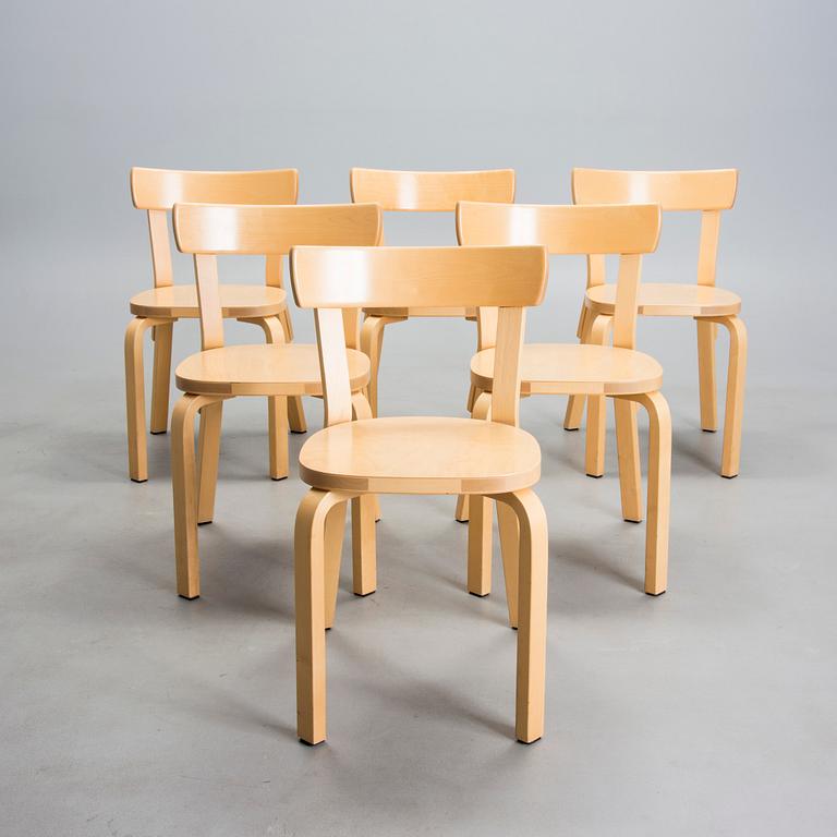 STOLAR, 6 st, modell 69, Alvar Aalto, Artek 2000-början.