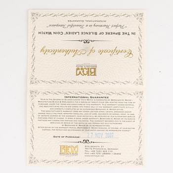 Bernhard H. Mayer, Sphere of Silence Coin Watch, wristwatch, 33.5 mm.