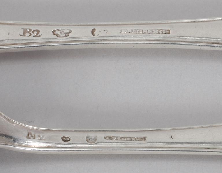 SKED SAMT GAFFEL, silver, Arvid Floberg 1784 och 1795.