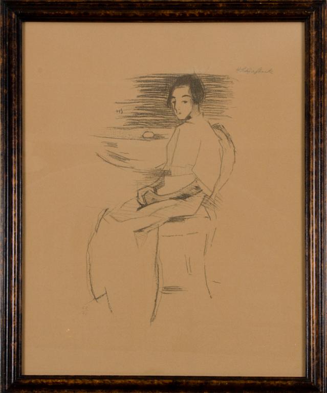 HELENE SCHJERFBECK, PUKUKUVA (LEIPURIN TYTÄR / VALKOPUKUINEN TYTTÖ).
