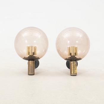 Wall lamps a pair Glashütte Limburg late 20th century.