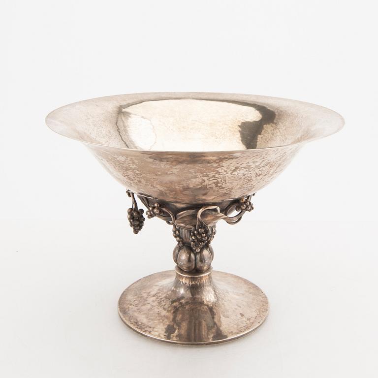 A Danish 20th century silver bowl ons tand mark of Johan Rohde/Georg Jensen sterling weight 1360 grams.