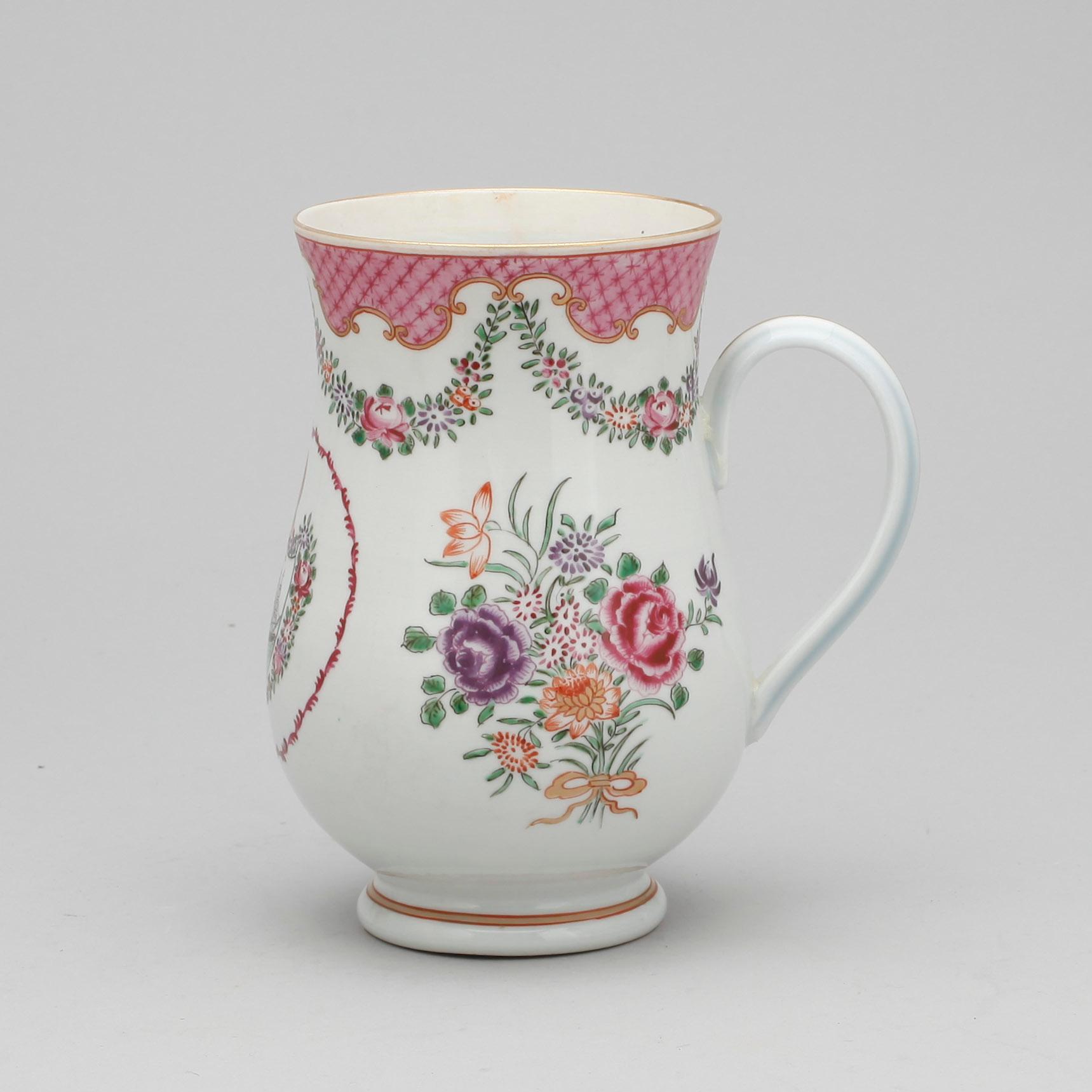MUGG, porslin, möjligen Samson, Frankrike, 1800-talets slut.