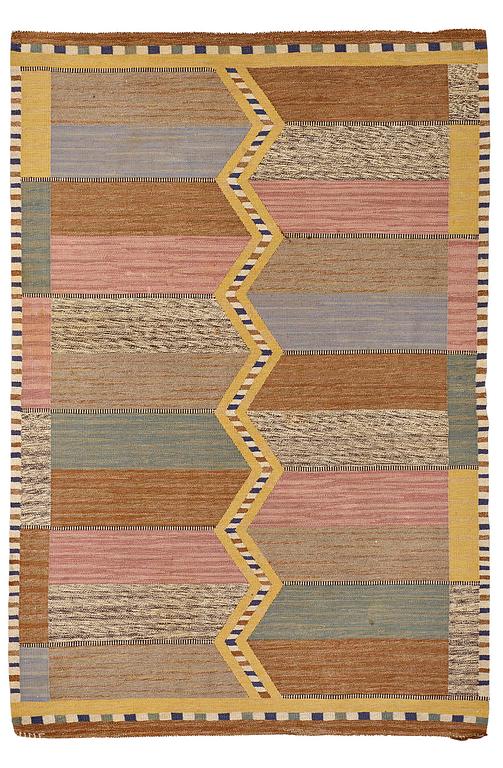 Märta Måås-Fjetterström, A CARPET, "Stigen", flat weave, ca 260,5 x 176 cm, signed MMF.