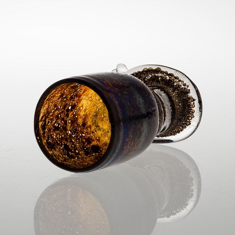 BJÖRN WECKSTRÖM, ART GLASS. Foot. Signed Björn Weckström Nuutajärvi Notsjö.