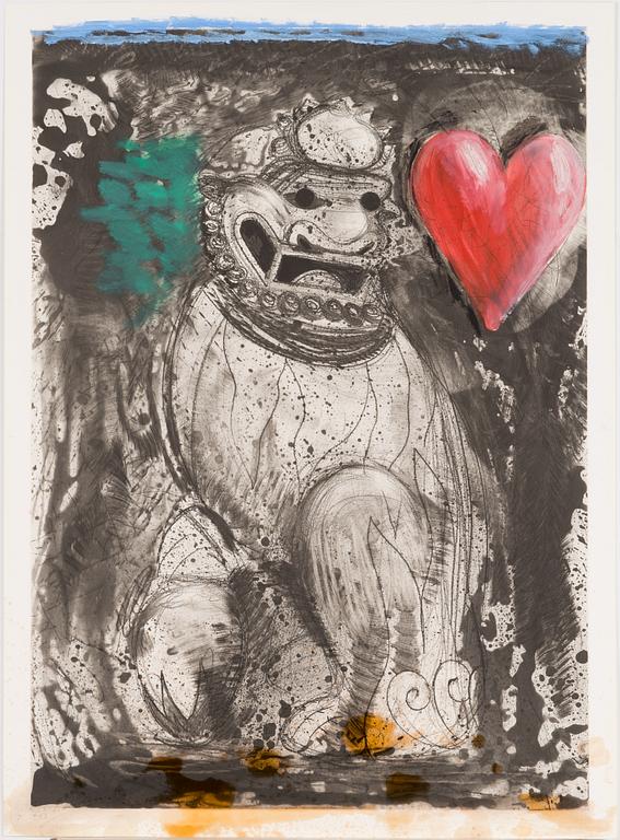 Jim Dine, "These three dogs are for Nina D".