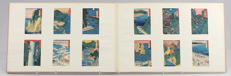 BOK, "Japanese Colour-Prints and Their Designers" Frederick William Gookin samt TRÄSNITT, 12 st, Japan, 1900-tal.