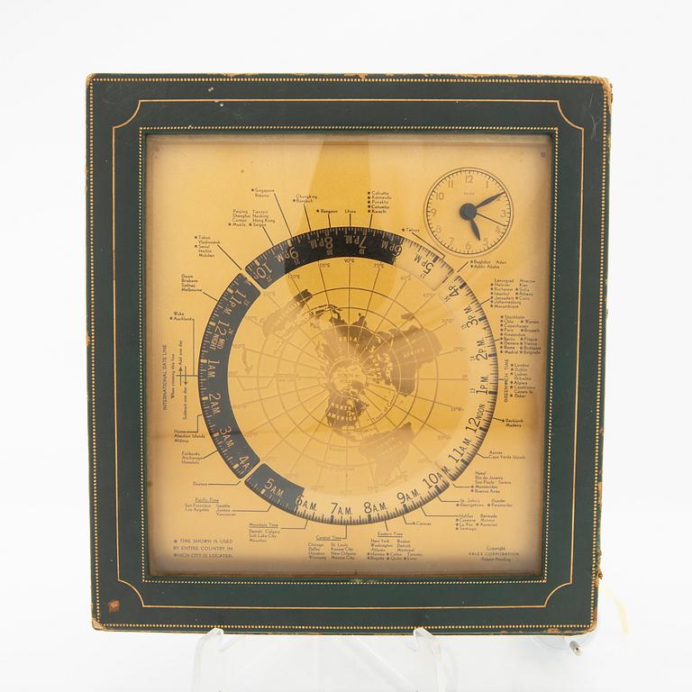 Kalex World Clock USA 1950s/60s.