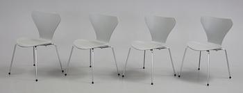 STOLAR, 4 st. "Sjuan", Arne Jacobsen, Fritz Hansen 1989.