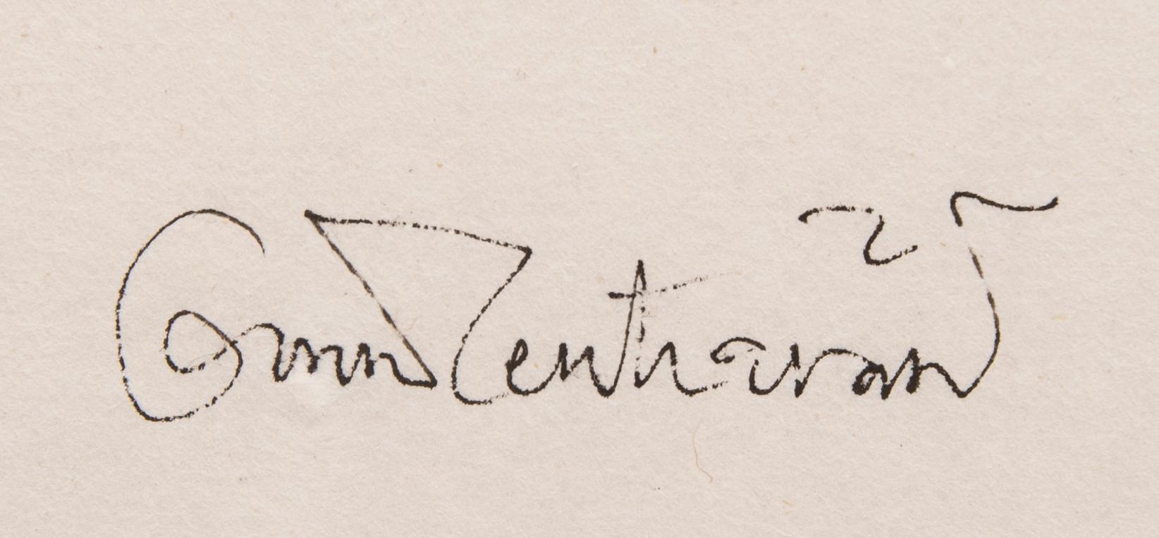 Oscar Reutersvärd, ink drawings 9 sheets, signed, no 19.