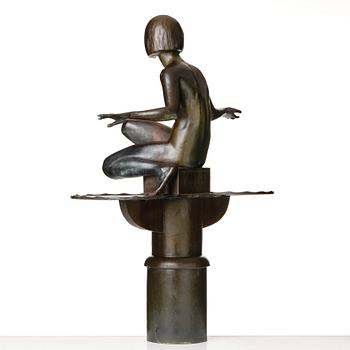 Tore Strindberg, "Flicka med fågelbad" (Girl with birdbath).